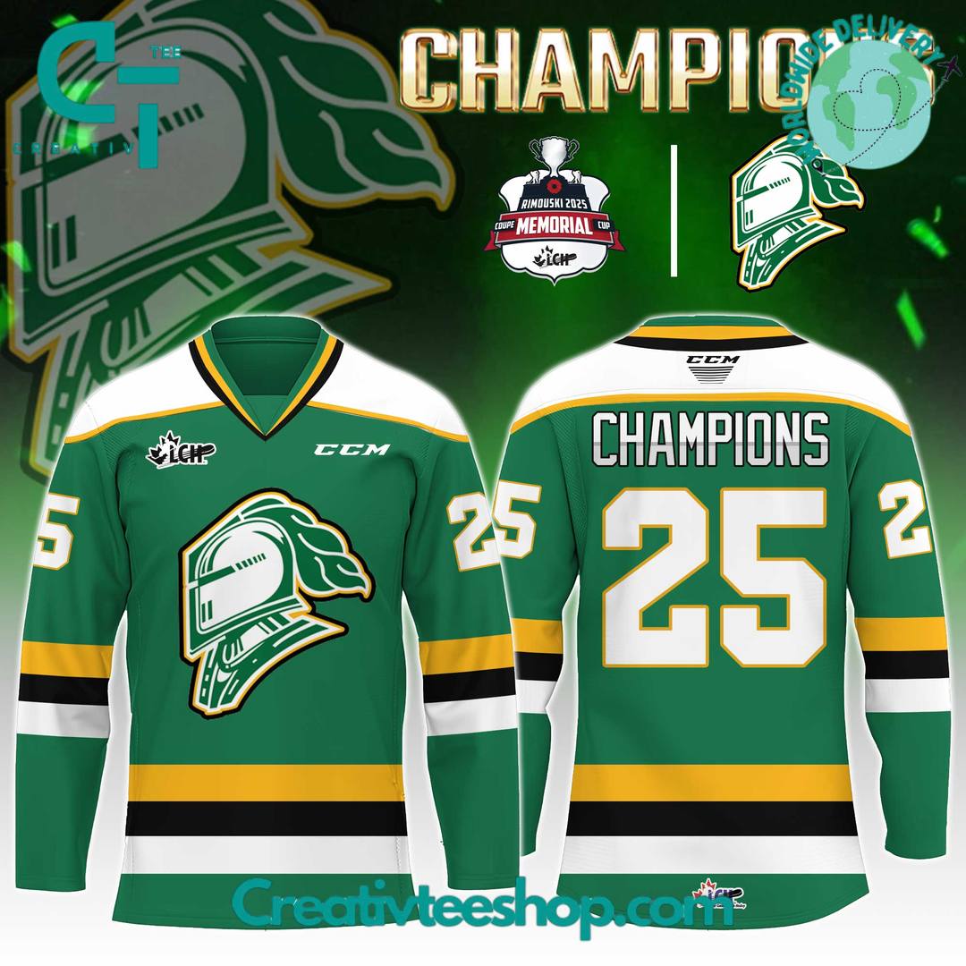 London Knights Memorial Cup 2025 Champions Limited Edition Hockey Jersey