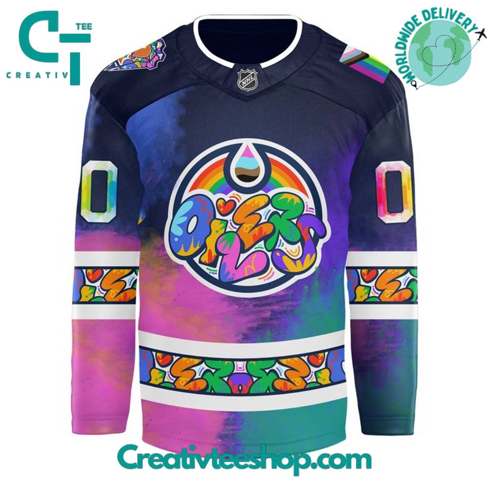 Edmonton Oilers x Happy Pride Month 2025 Special Hockey Jersey