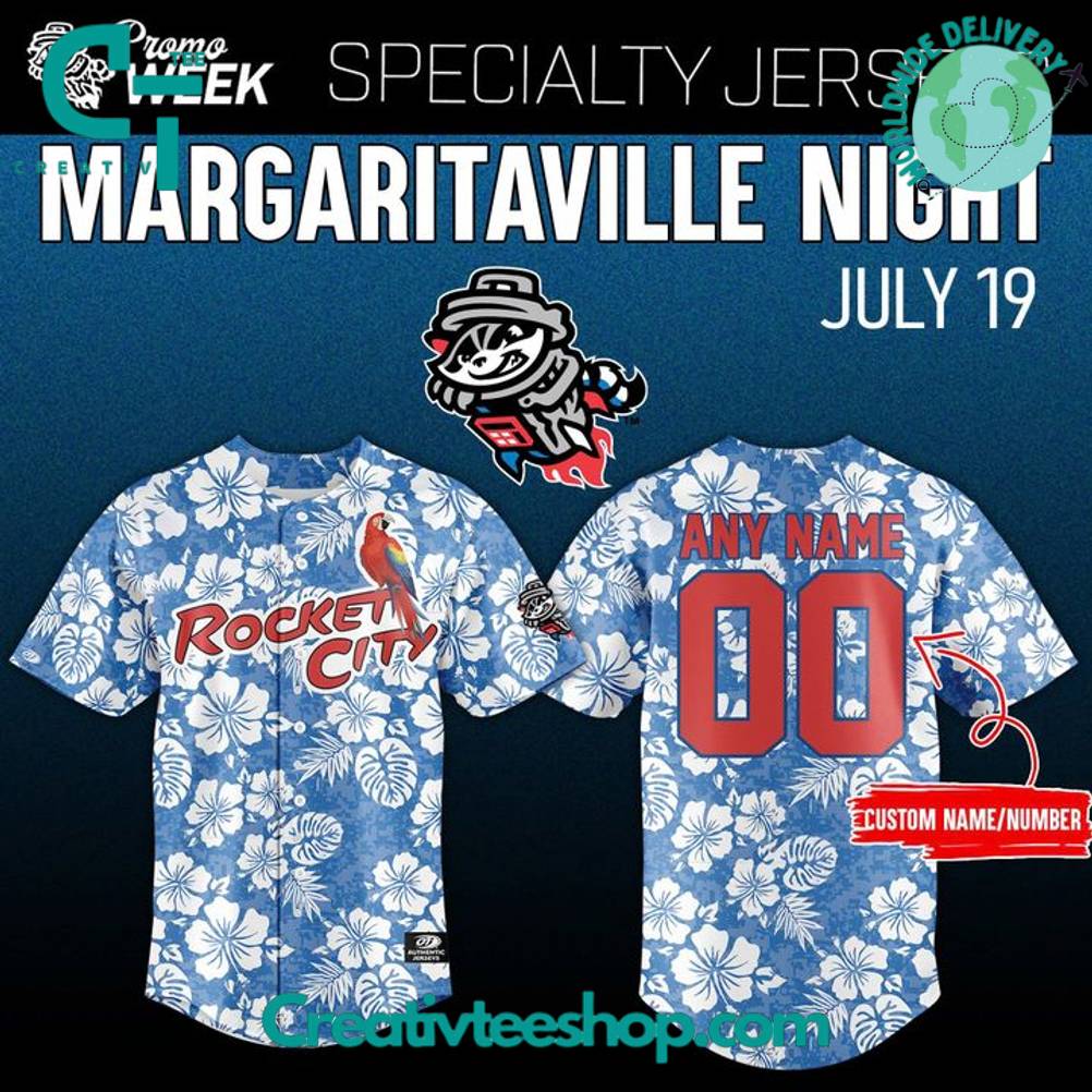 Rocket City Trash Pandas x Margaritaville Night 2025 Special Baseball Jersey