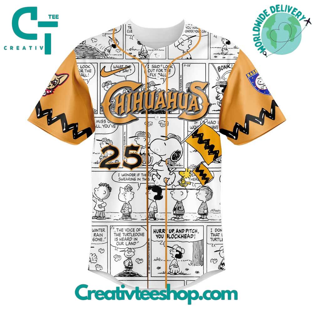 El Paso Chihuahuas 75th Anniversary of Peanuts Special Baseball Jersey