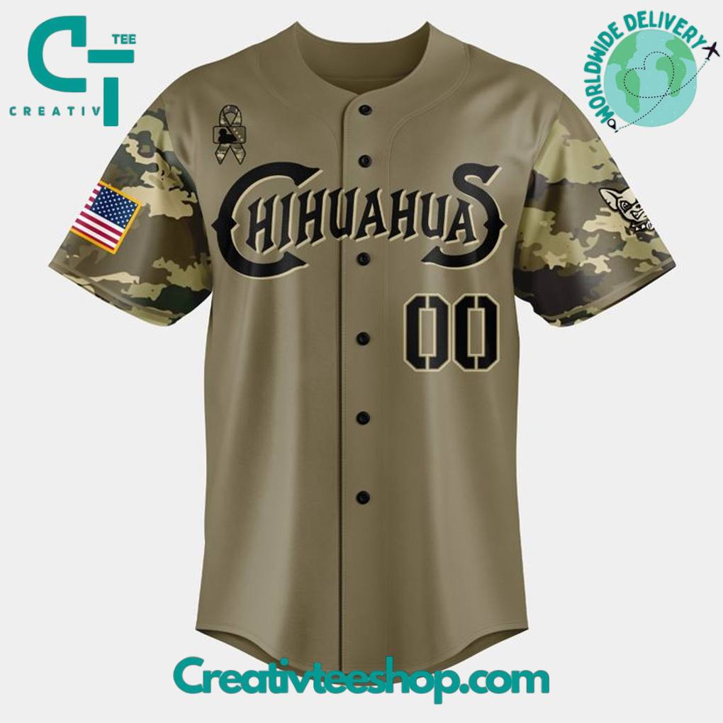 El Paso Chihuahuas Appreciation Night 2025 Camo Baseball Jersey