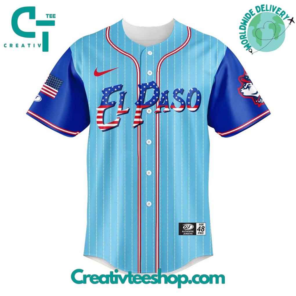 El Paso Chihuahuas Independence Day Special Edition Baseball Jersey
