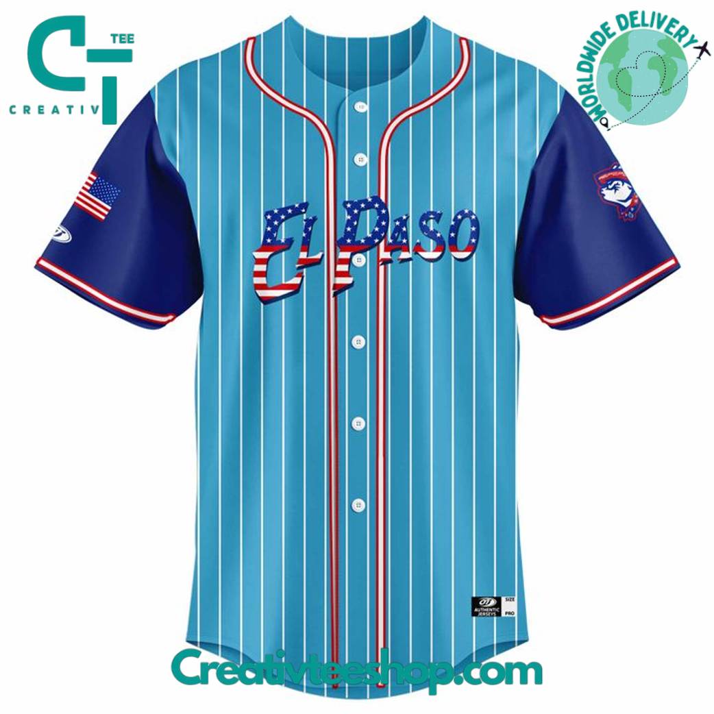 El Paso Chihuahuas Stars & Stripes 2025 Special Baseball Jersey