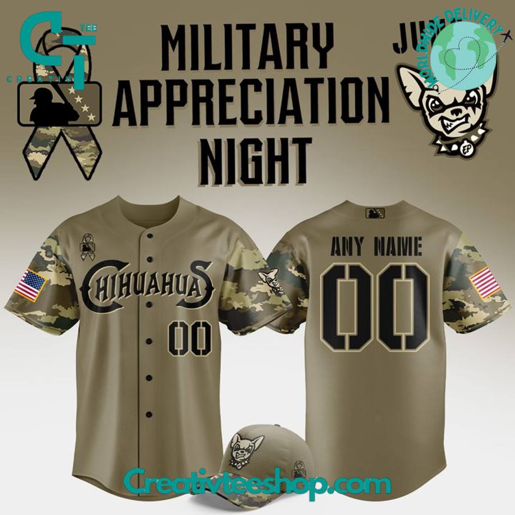 El Paso Chihuahuas Appreciation Night 2025 Camo Baseball Jersey