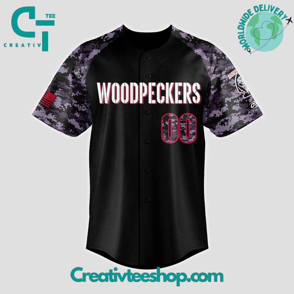 Fayetteville Woodpeckers Black Ops is Black 2025 Custom Jersey