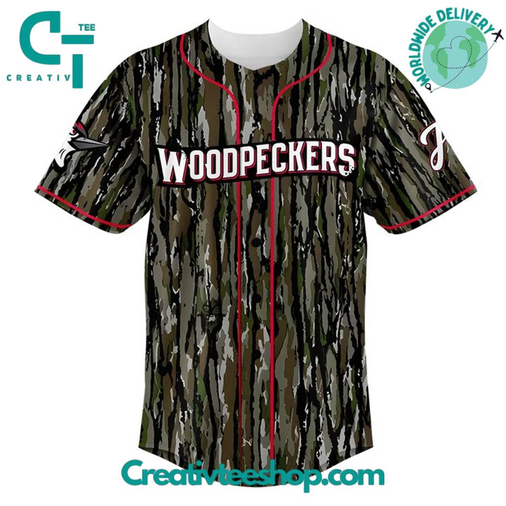 Fayetteville Woodpeckers Special Camo Baseball Jersey