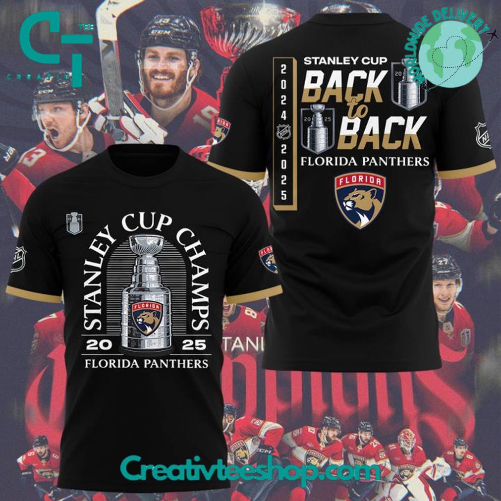 Florida Panthers 2025 Stanley Cup Back-to-Back Champions Special Tee