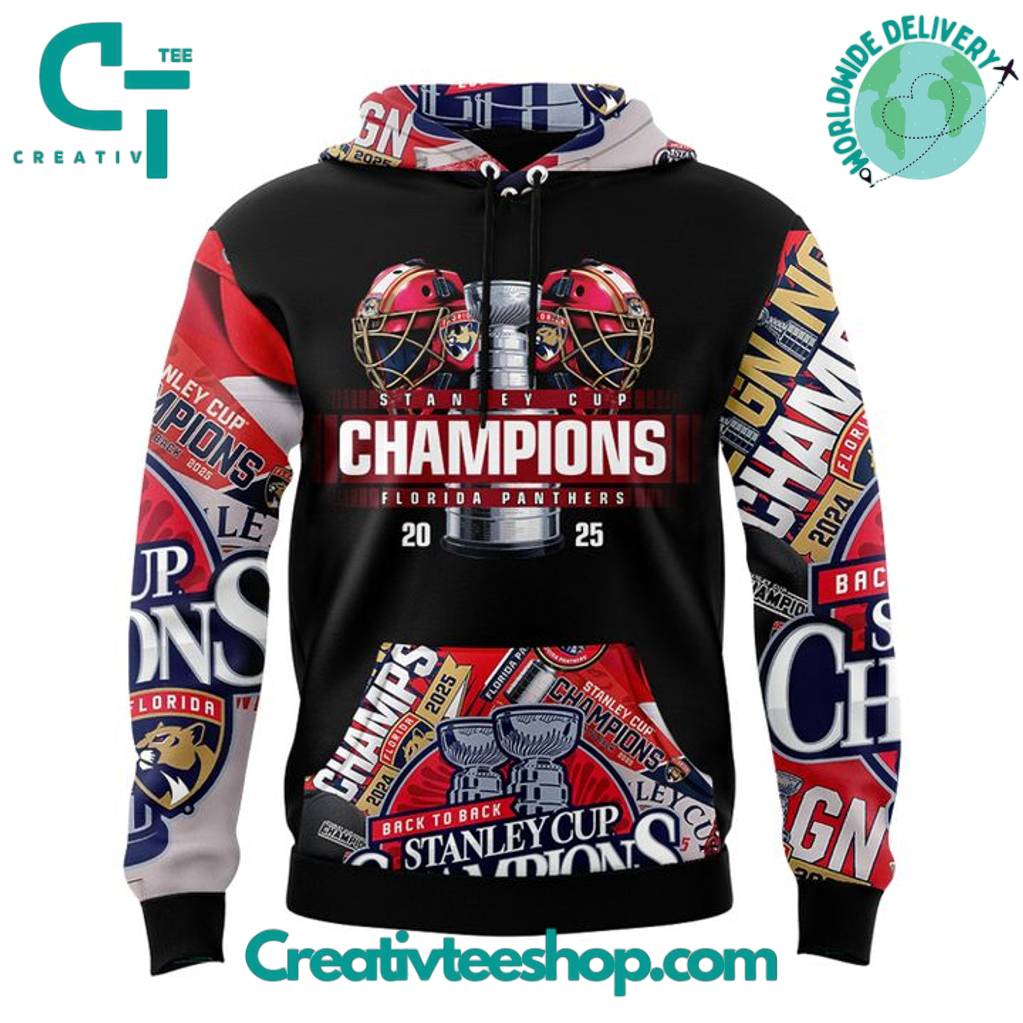 Florida Panthers 2025 Stanley Cup Champions All Signature Limited Edition Hoodie