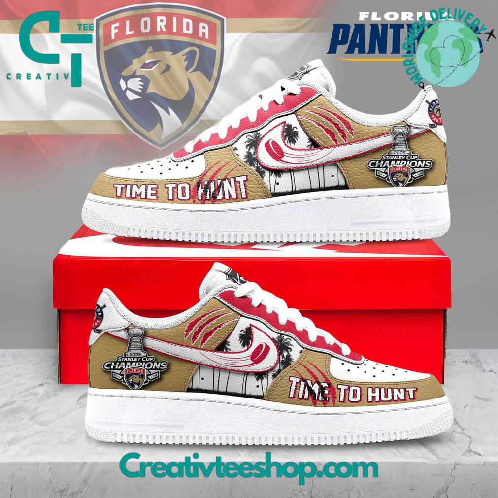 Florida Panthers 2025 Stanley Cup Champions “Time to Hunt” Special Air Force 1 Sneaker