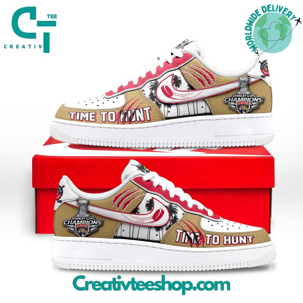 Florida Panthers 2025 Stanley Cup Champions “Time to Hunt” Special Air Force 1 Sneaker