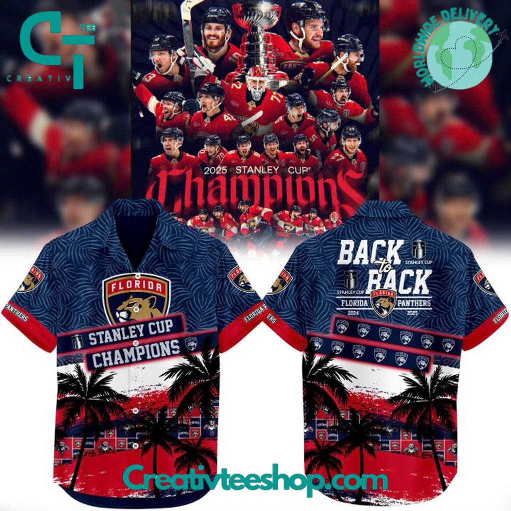 Florida Panthers 2025 Stanley Cup Champs Back-to-Back Special Hawaiian Shirt