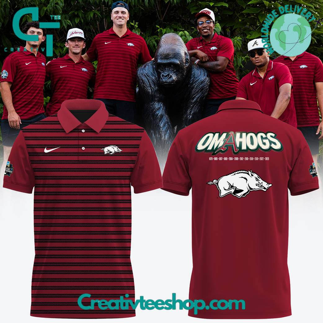 Arkansas Razorback OMAHOGS Limited Edition Red Polo