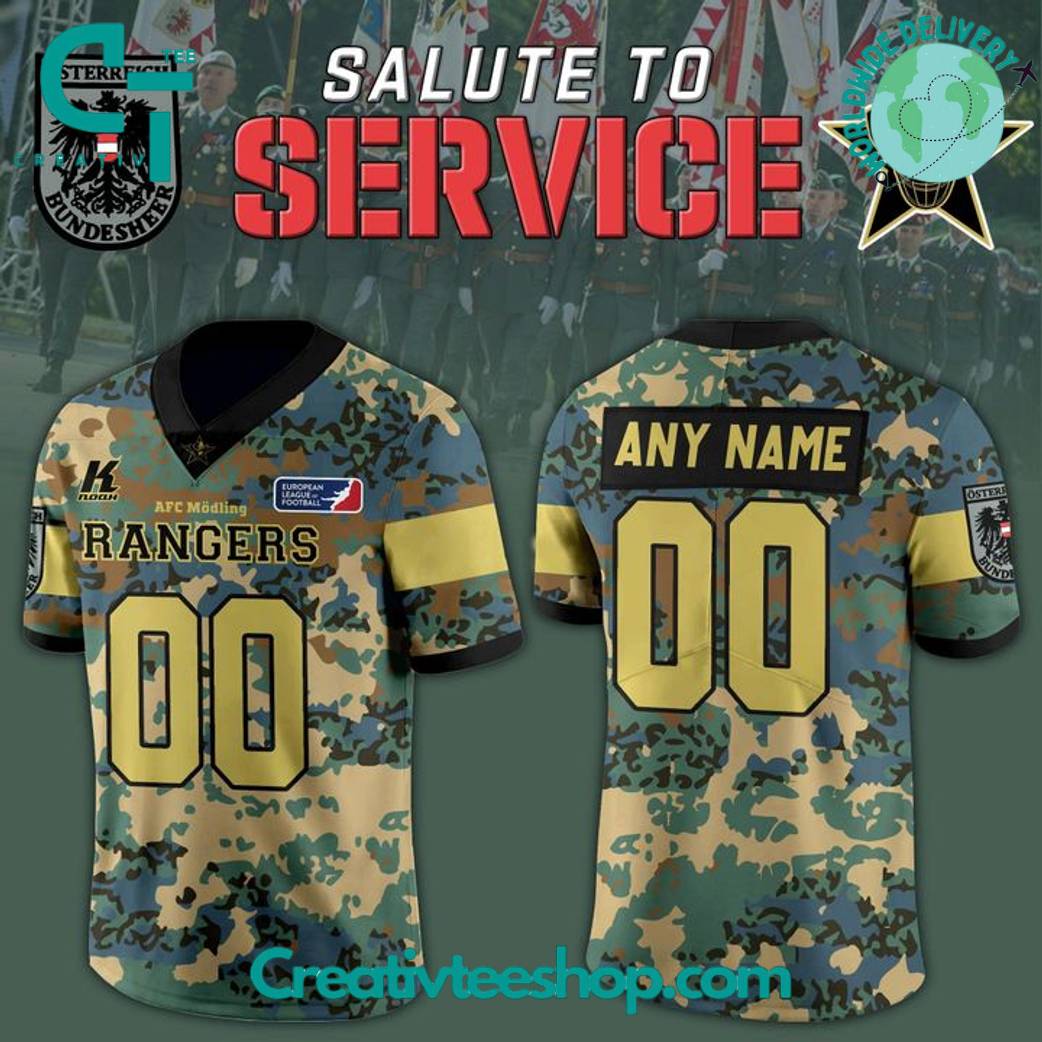 Modling Rangers Salute to Service 2025 Camo Football Jersey