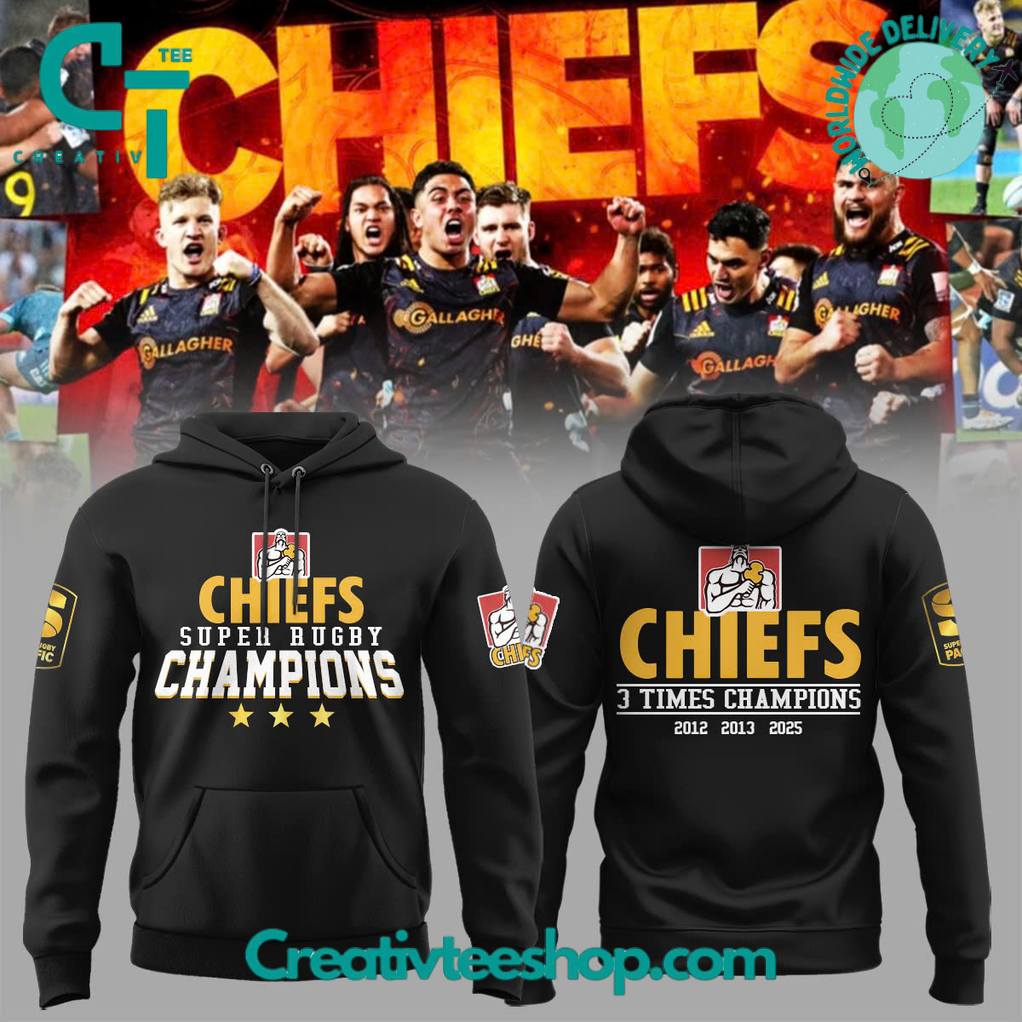 Gallagher Chiefs Super Rugby Pacific Champions 2025 Special Hoodie