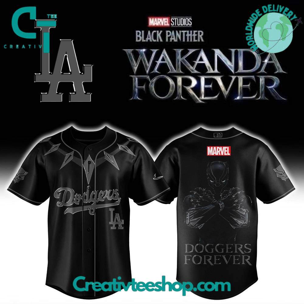 Los Angeles Dodgers x Black Panther “Wakanda Forever” Special Baseball Jersey