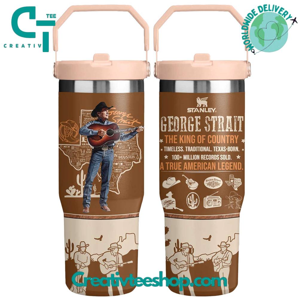 George Strait “The King of Country” 30 OZ IceFlow Flip Straw Tumbler