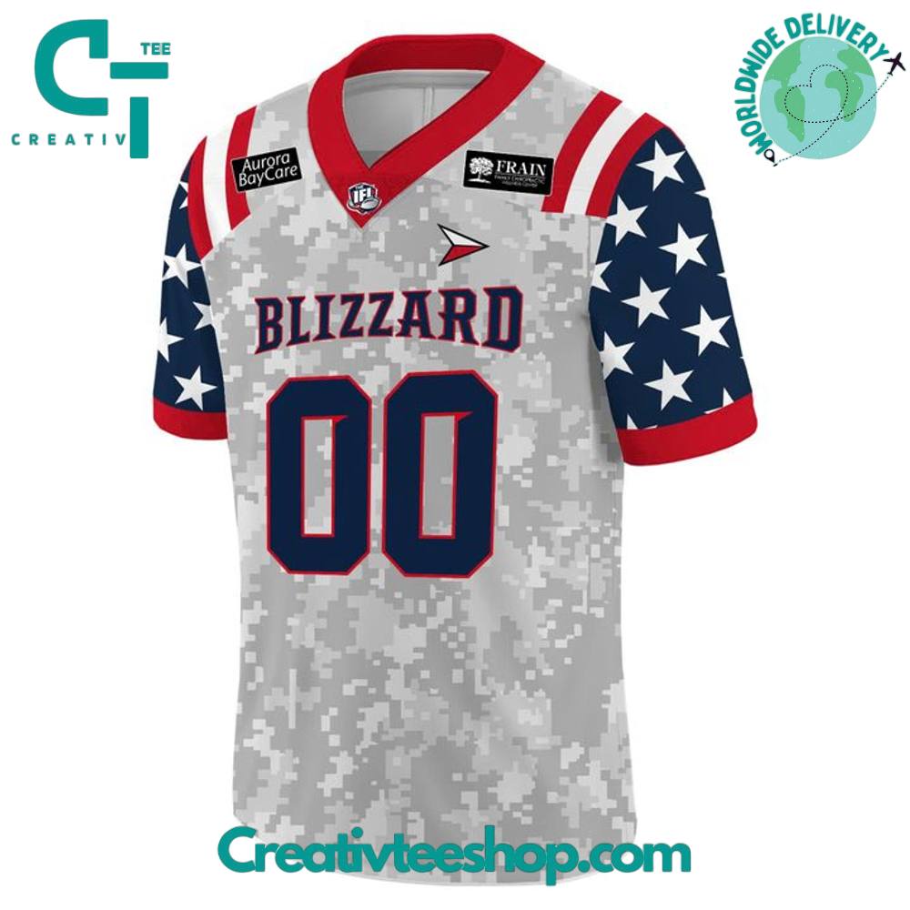Green Bay Blizzard x 2025 Military Night Personalized Football Jersey