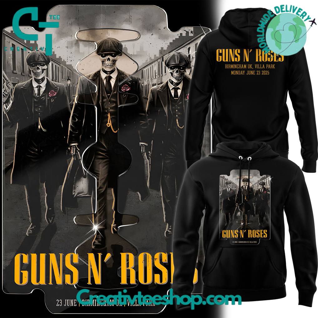 Guns N’ Roses World Tour to Birmingham 2025 Special Hoodie