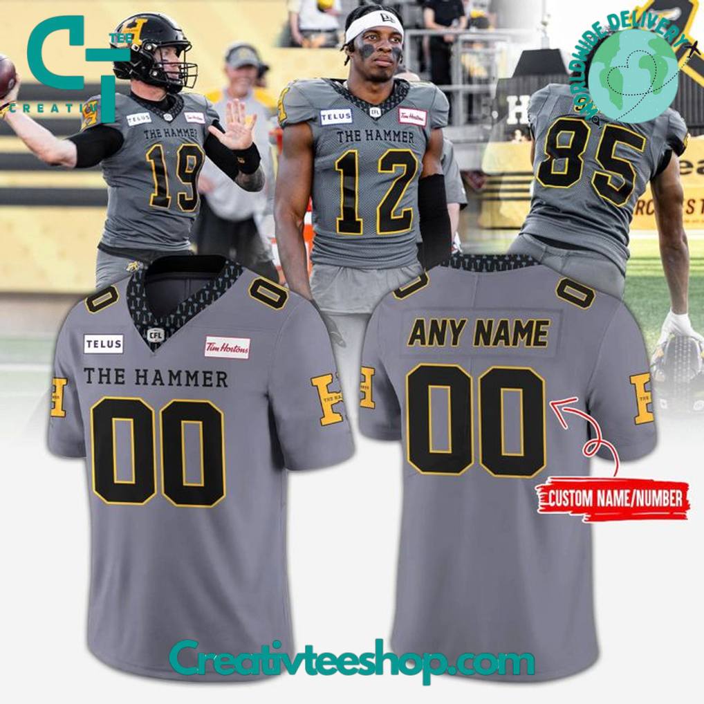 Hamilton Tiger-Cats Special New Grey Football Jersey