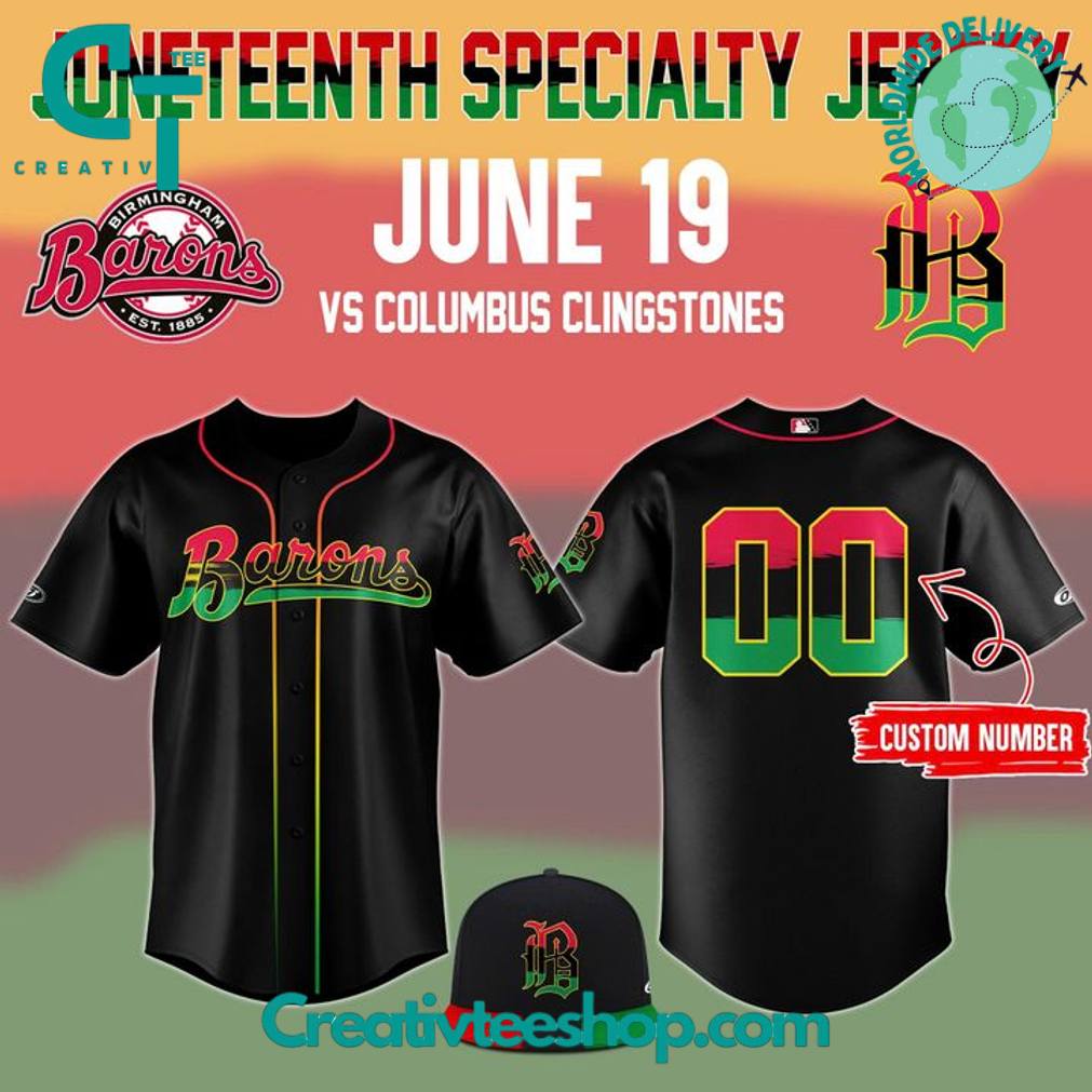 Birmingham Barons x 2025 Juneteenth Day Special Baseball Jersey