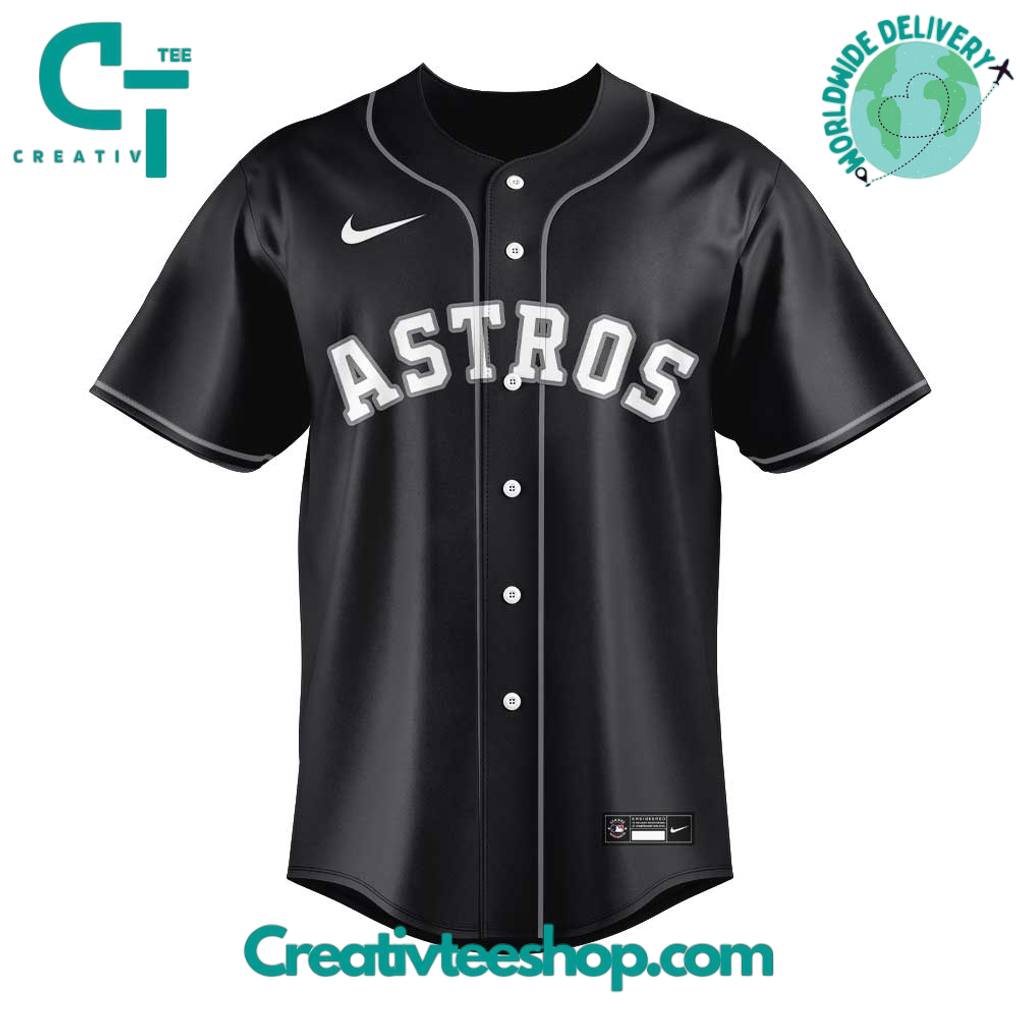 Houston Astros Black Lights Out Limited Edition Baseball Jersey