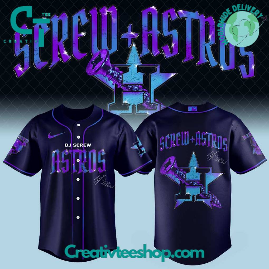 Houston Astros Honor All-Time DJ Screw Signature Baseball Jersey