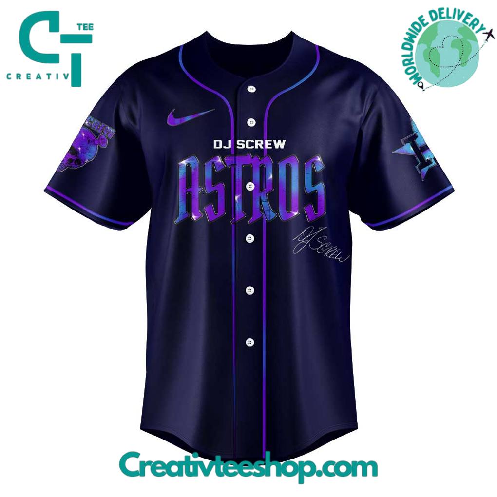 Houston Astros Honor All-Time DJ Screw Signature Baseball Jersey