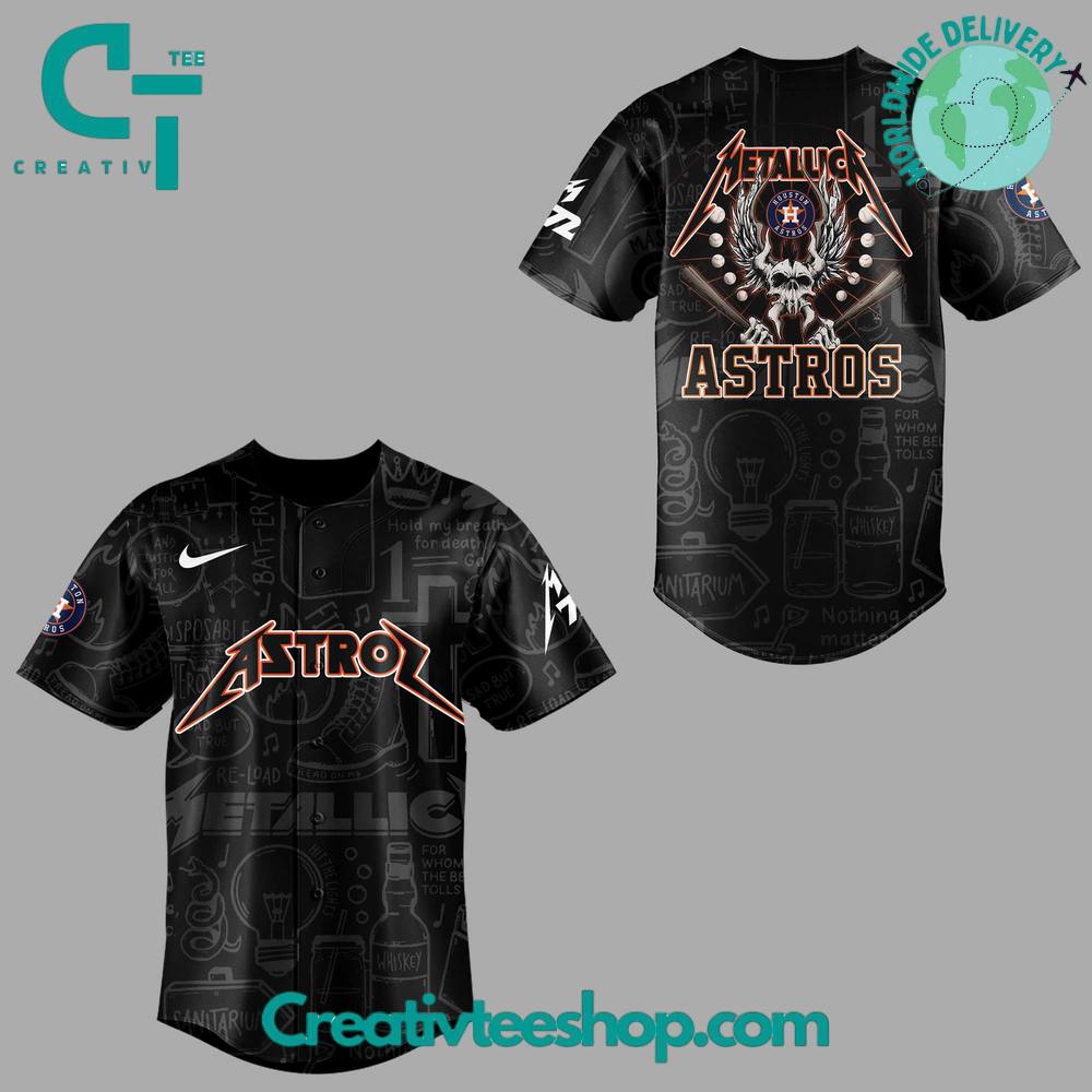 Houston Astros x Metallica M72 World Tour in Houston Special Baseball Jersey