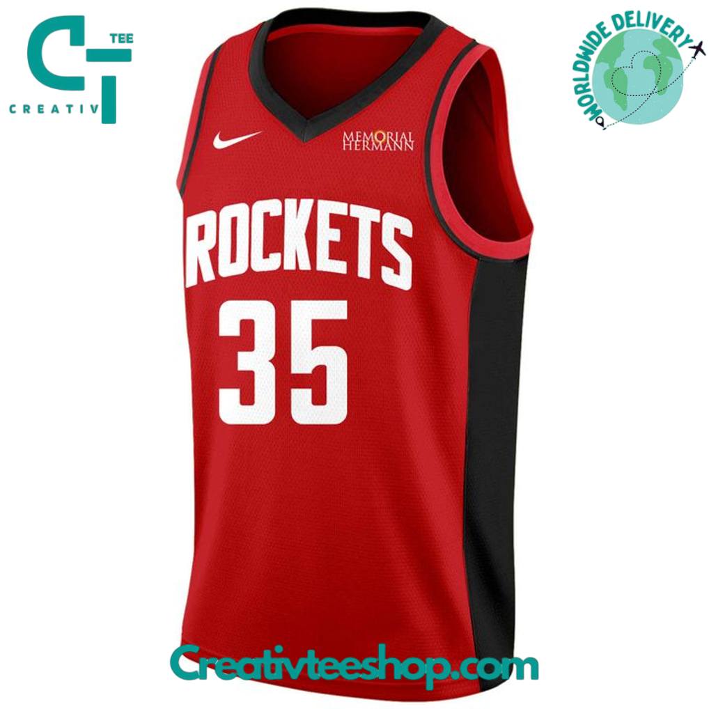 Houston Rockets Kevin Durant’s Special Red Basketball Jersey