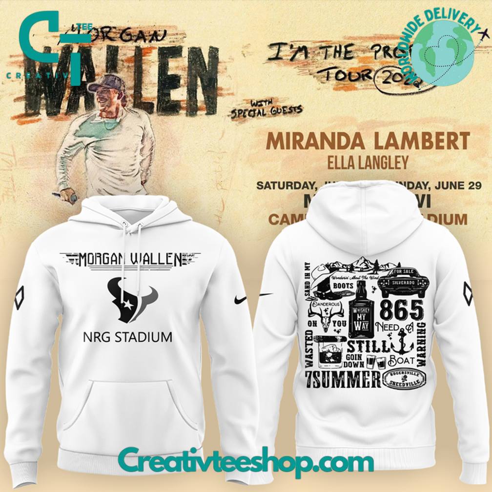 Houston Texans x Morgan Wallen Tour 2025 Special Hoodie