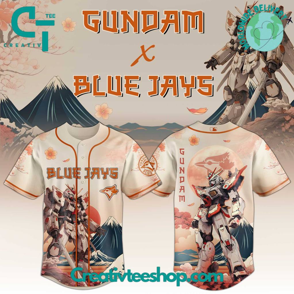 Toronto Blue Jays x Gundam Japan Edition 2025 Special Baseball Jersey