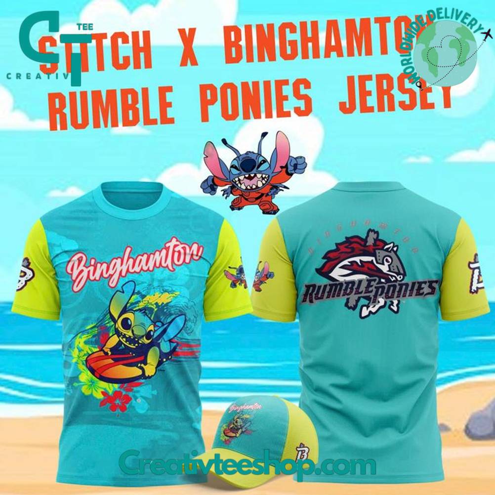 Binghamton Rumble Ponies x Stitch Experiment 626 Special Tee