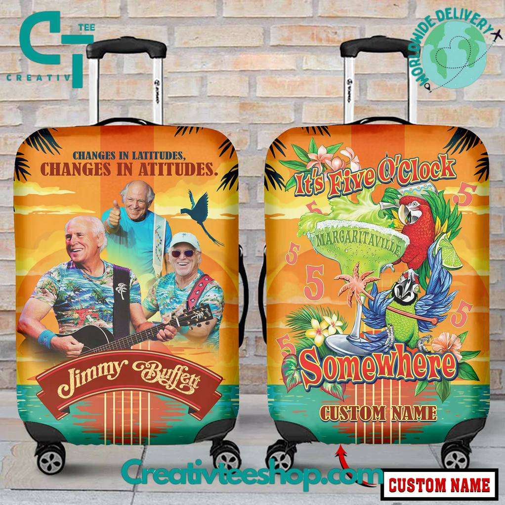 Jimmy Buffett “It’s Five o’clock Somewhere” Custom Luggage Cover