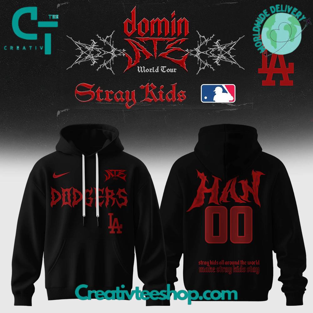 Los Angeles Dodgers x Stray Kids DomiATE Word Tour Personalized Hoodie