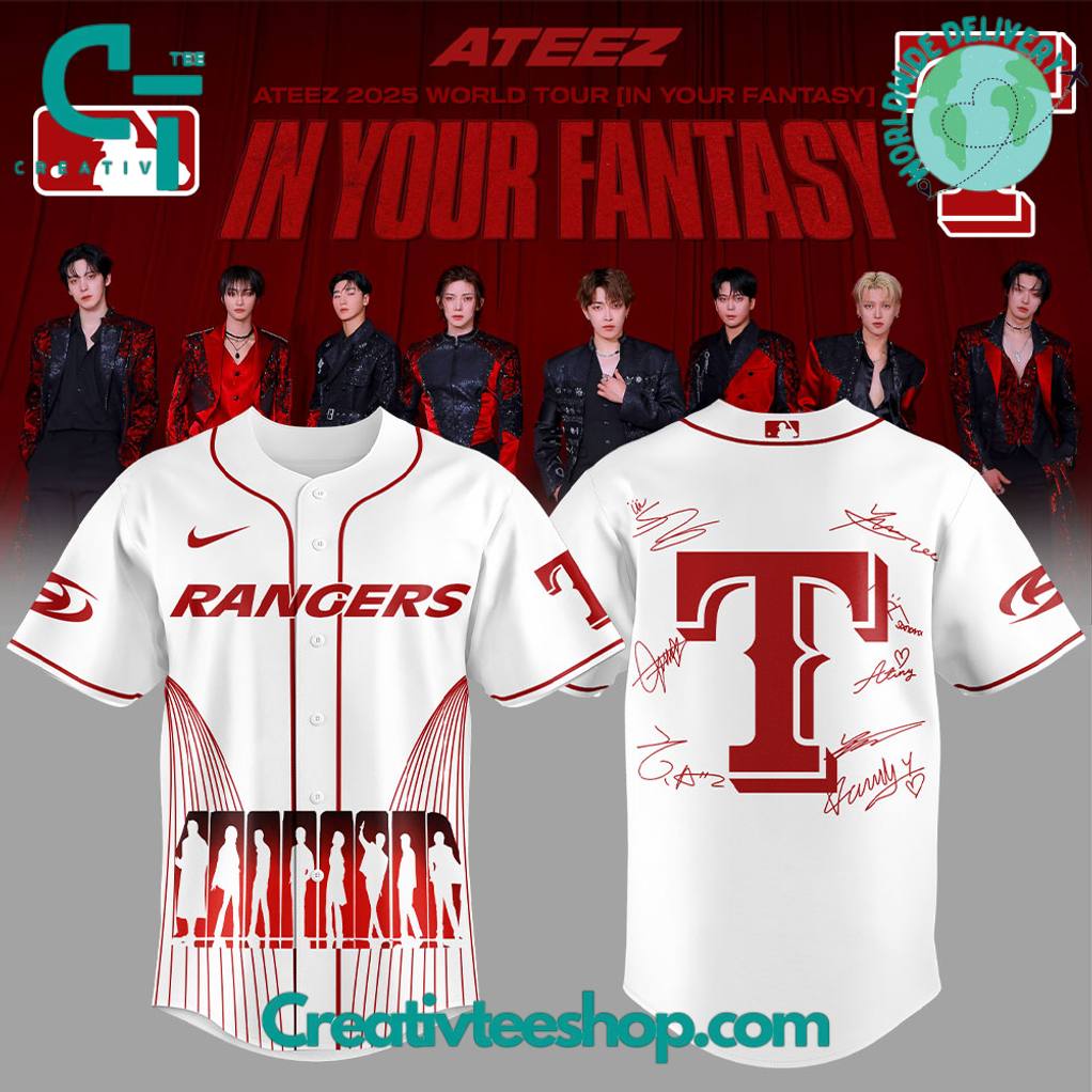 Texas Rangers x ATEEZ World Tour “In Your Fantasy” Signature Baseball Jersey