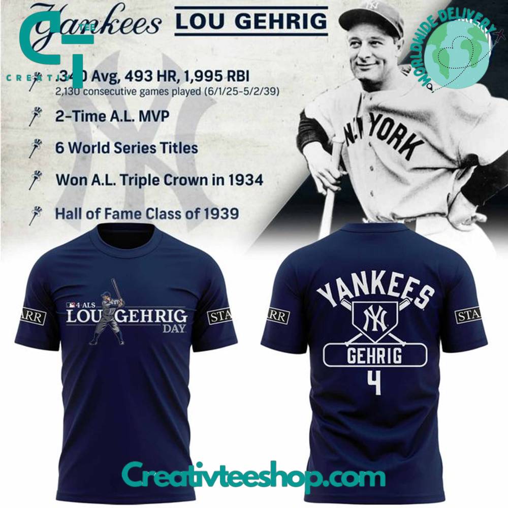 New York Yankees x 2025 Lou Gehrig Day Special Tee