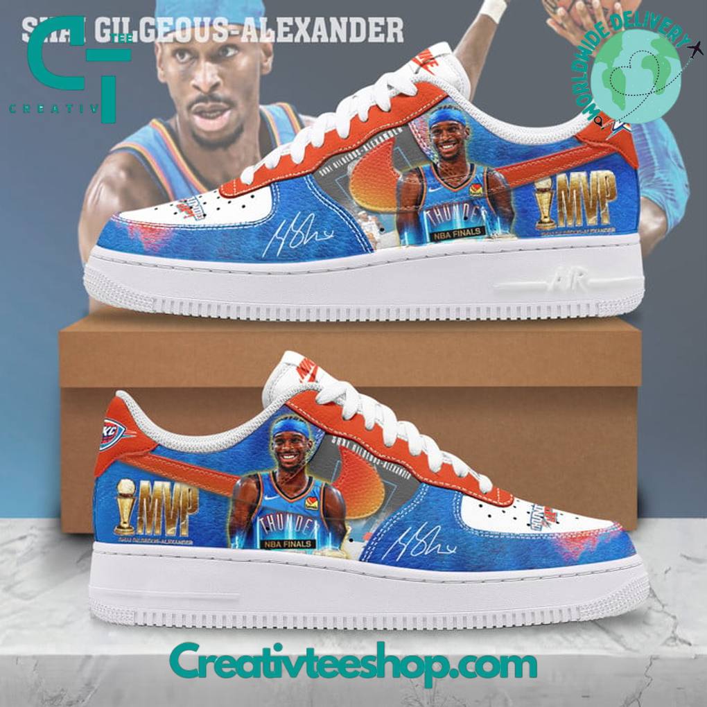 Oklahoma City Thunder Shai Gilgeous-Alexander MVP Special Air Force 1 Sneaker
