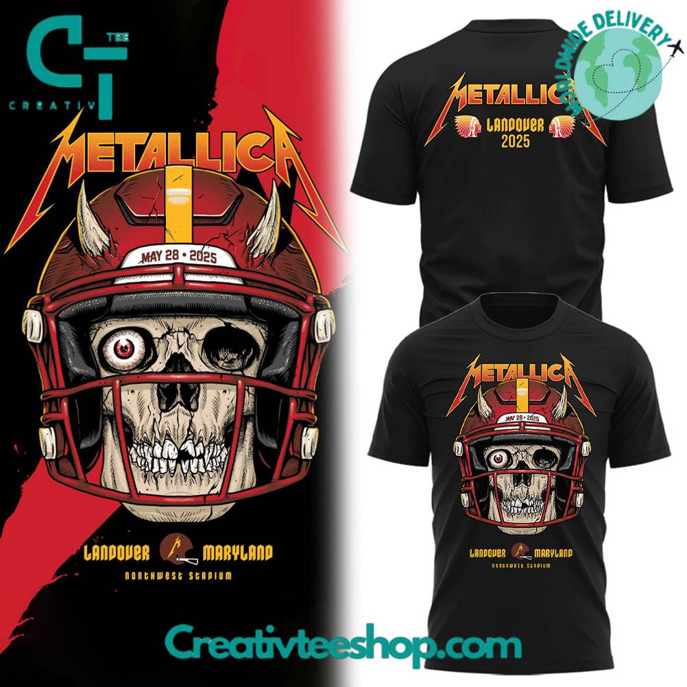 Washington Commanders x Metallica M72 World Tour Maryland Concert Special Tee