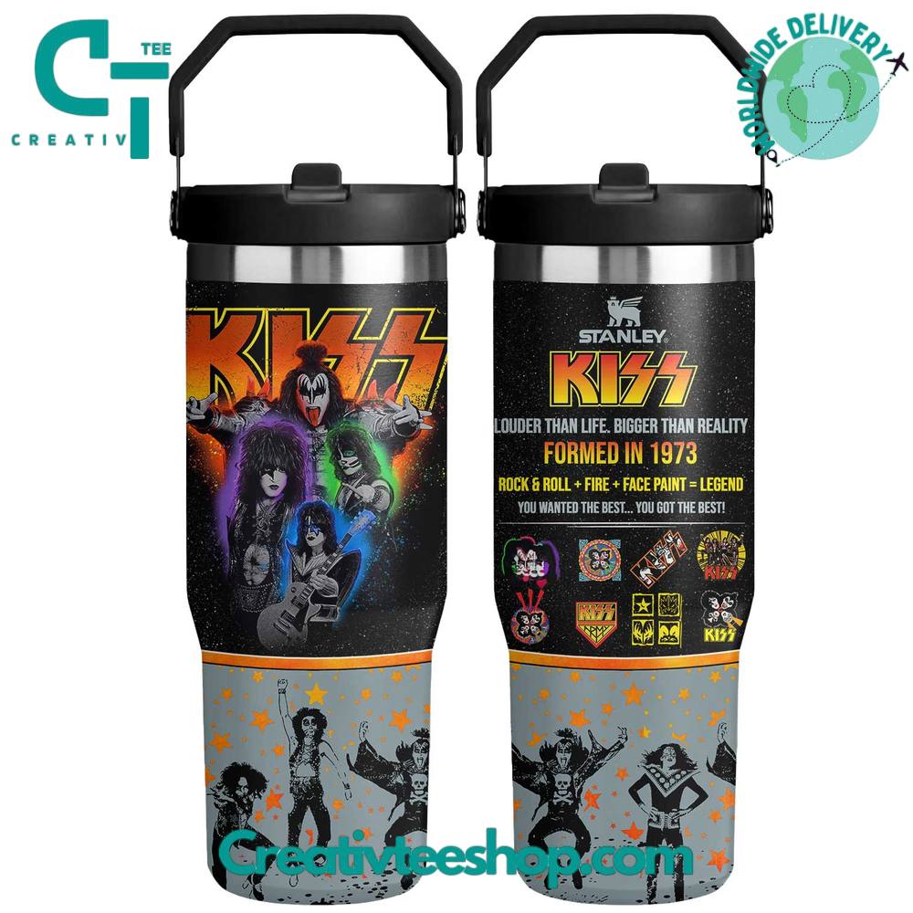 Kiss Band Special 30 OZ IceFlow Flip Straw Tumbler