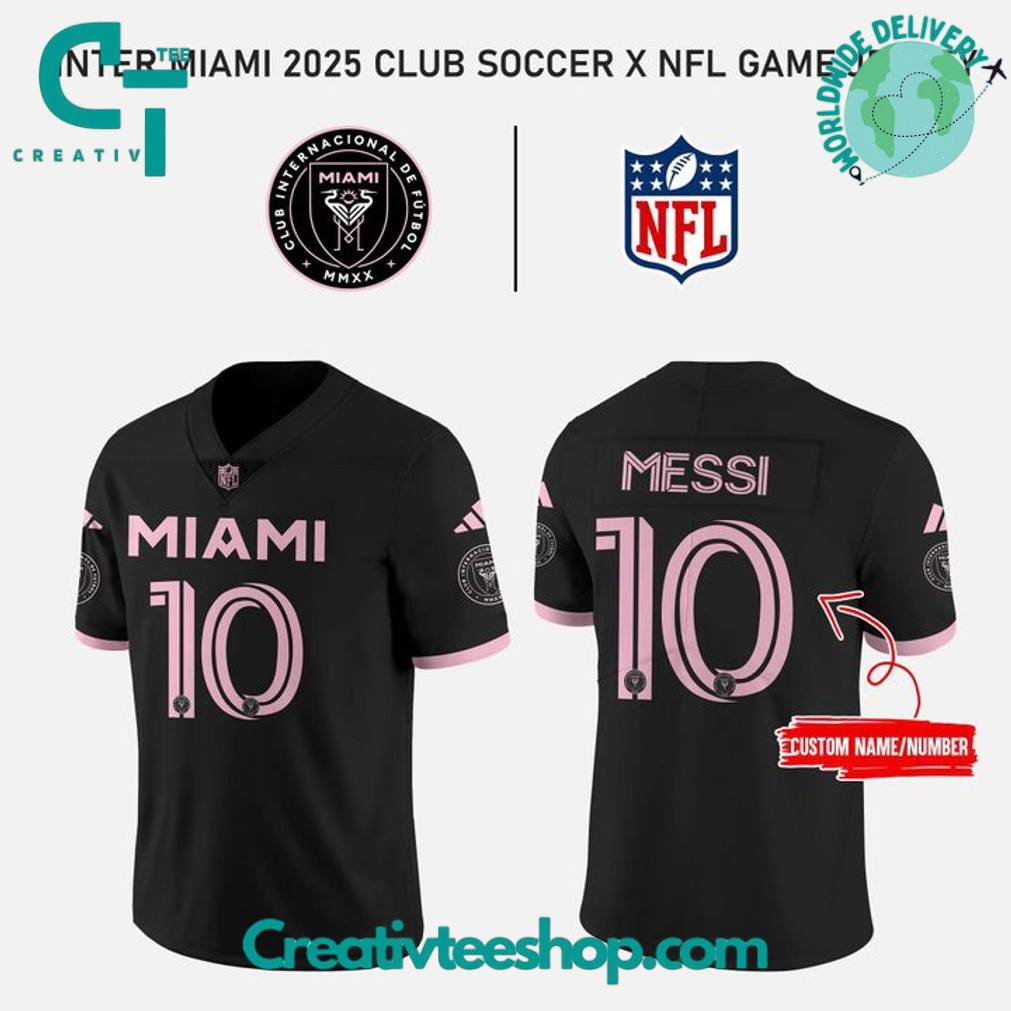 Inter Miami CF x NFL Club World Cup Game Custom Baseball Jersey