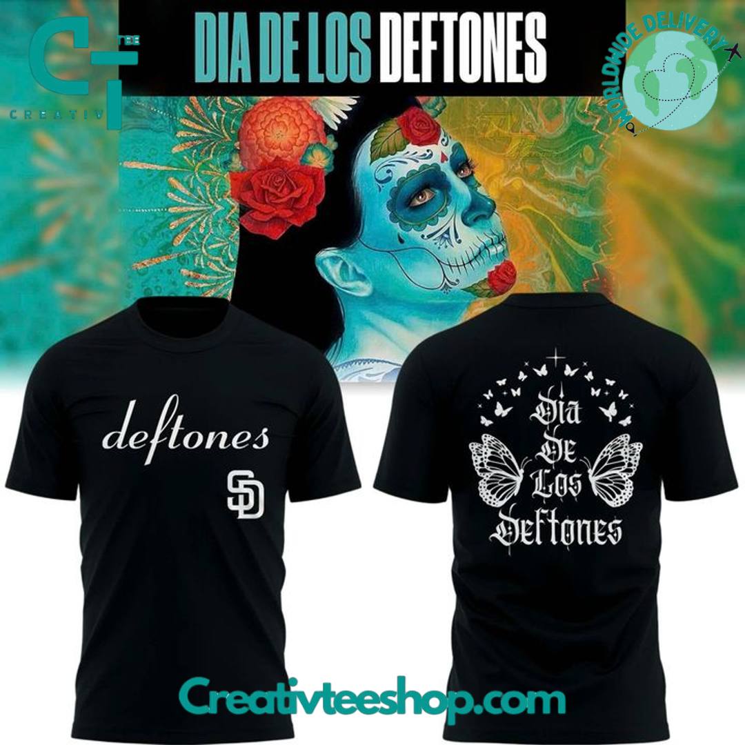 San Diego Padres Dia de los DEFTONES Special Black Tee