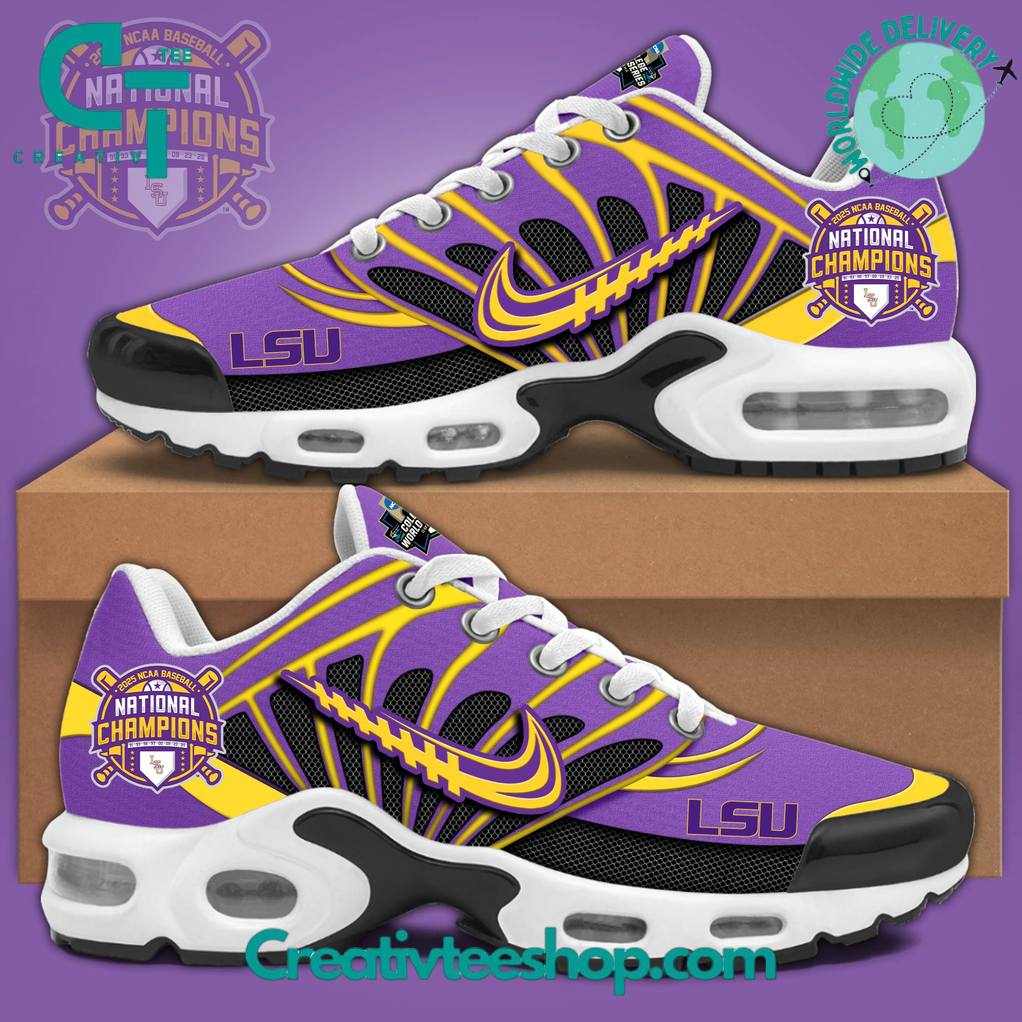 LSU Tigers 2025 NCAA Baseball National Champions Air Max Shoes – Limited Edition