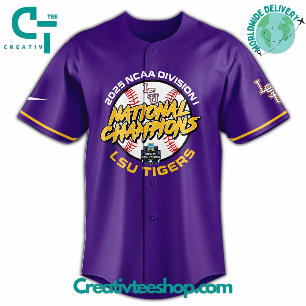 LSU Tigers 2025 NCAA Baseball National Champions Special Baseball Jersey