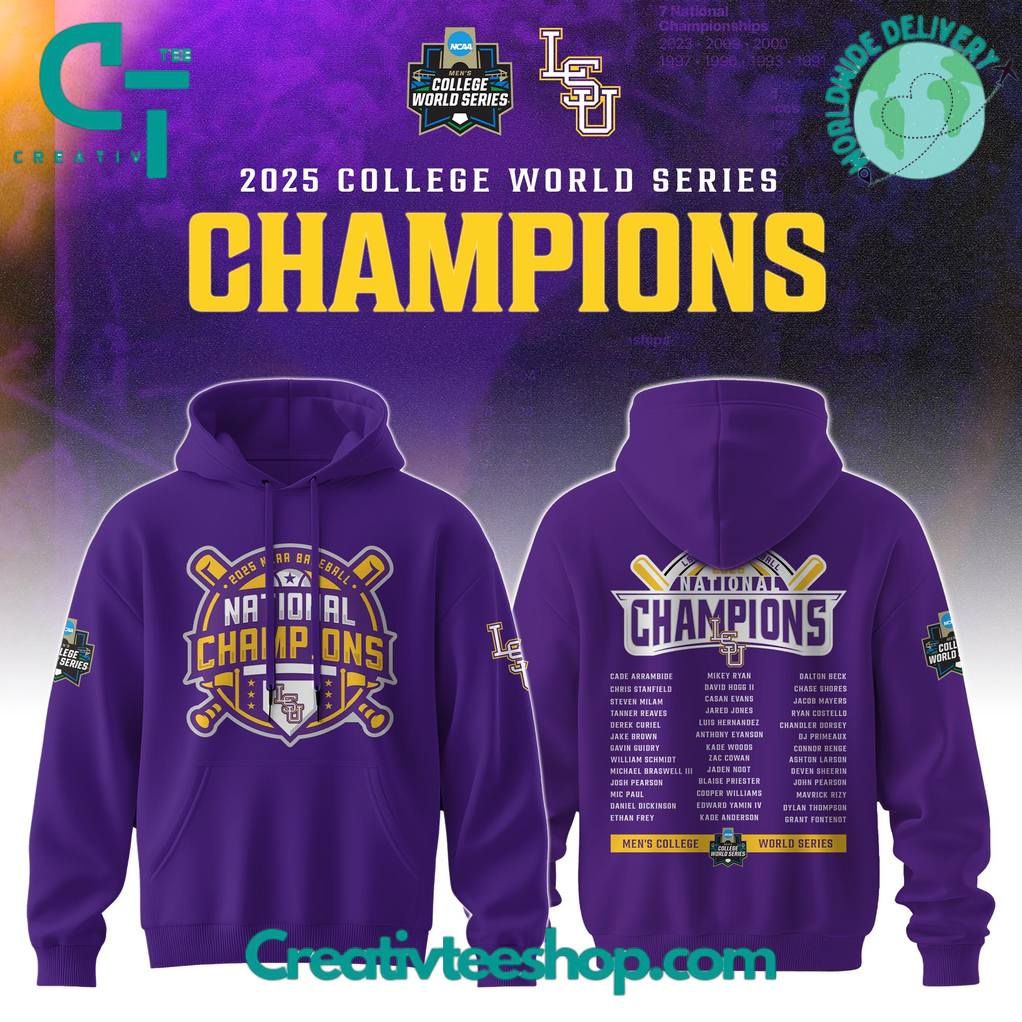 LSU Tigers 2025 NCAA Baseball National Champions Special Hoodie