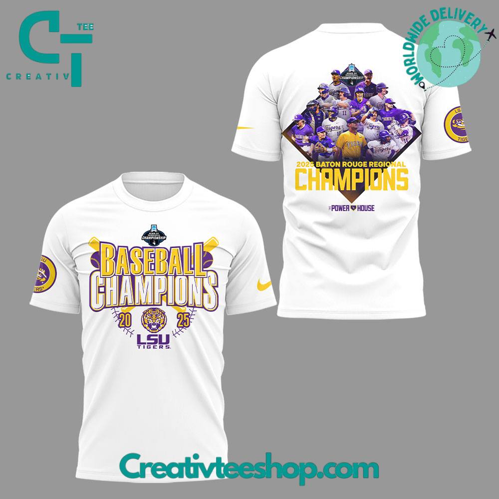 LSU Tigers 2025 Baton Rouge Regional Champs Special Tee