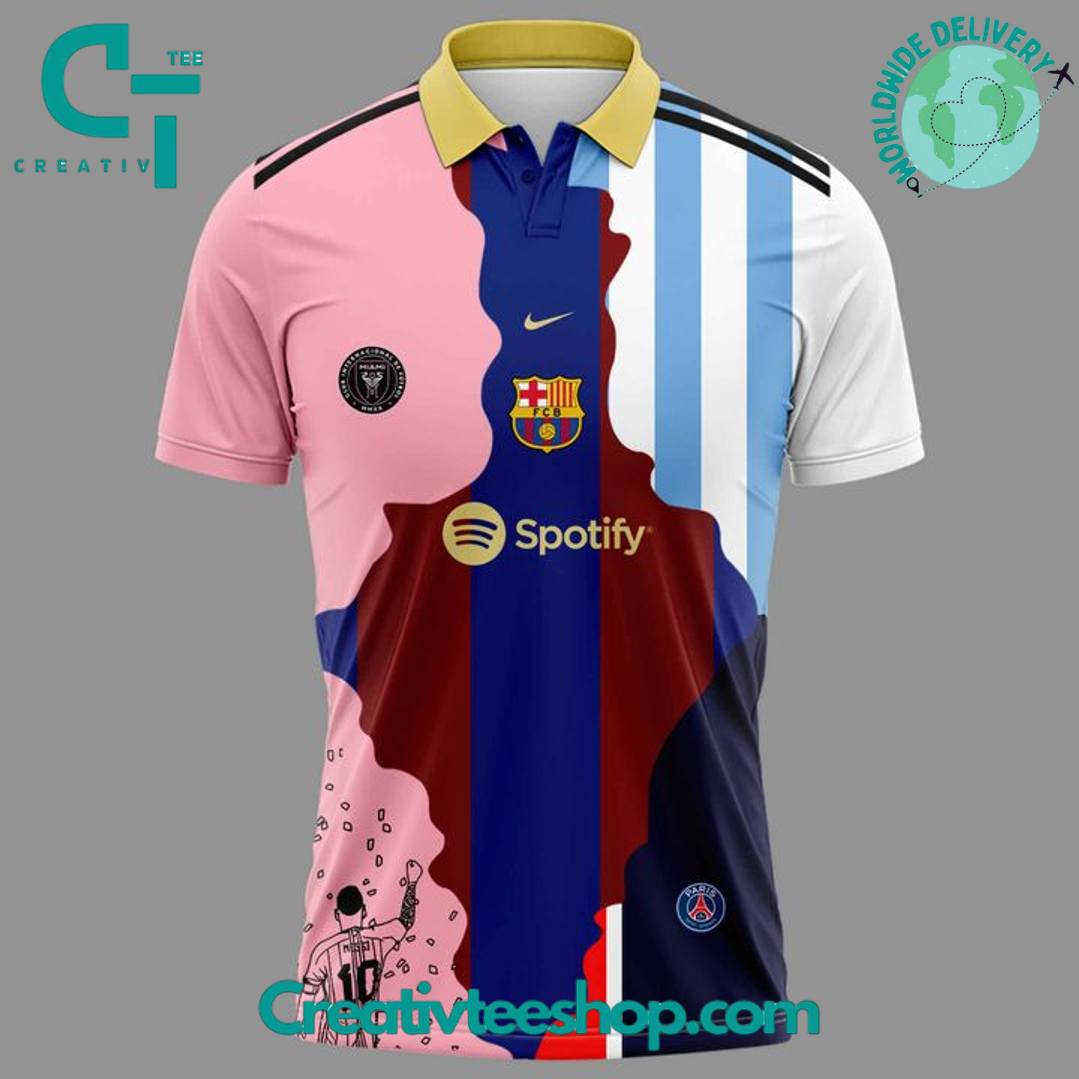 Lionel Messi All Team in Career Special Edition Polo Shirt