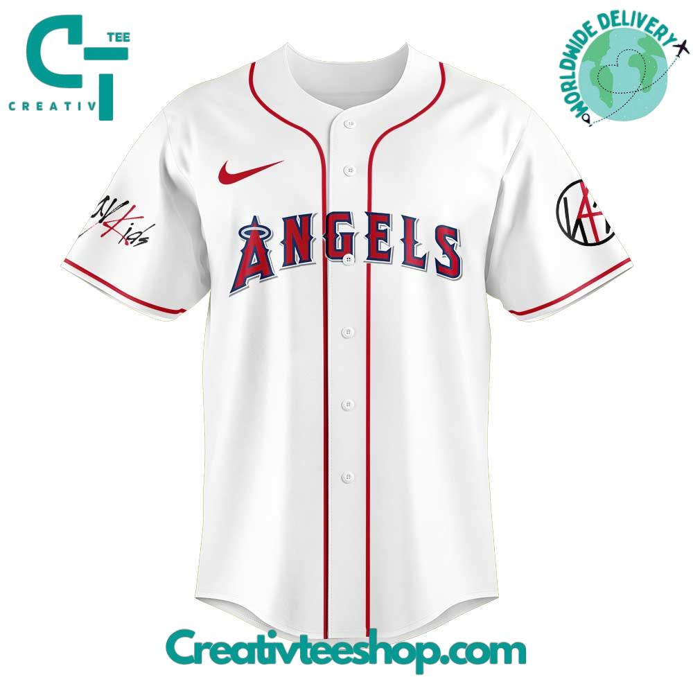 Los Angeles Angels x Stray Kids DomiATE Word Tour Signature Baseball Jersey