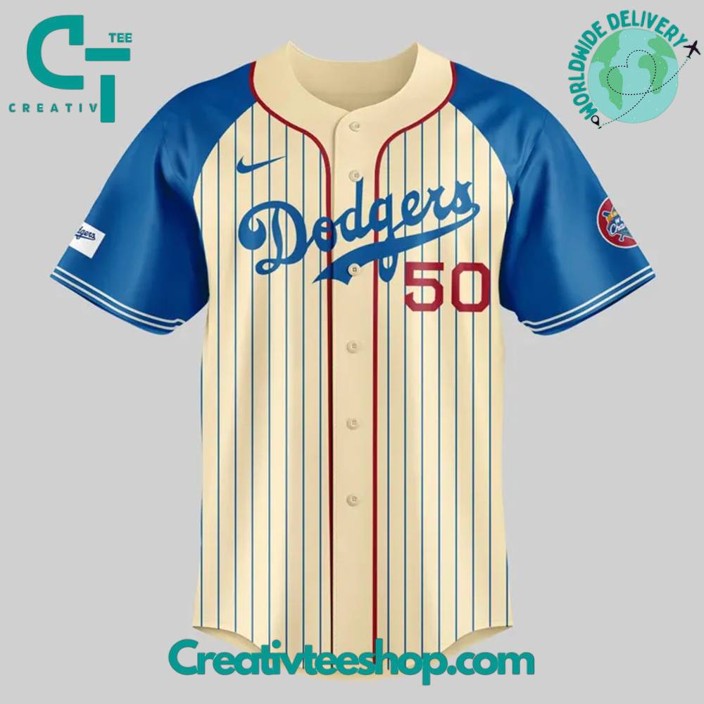 Los Angeles Dodgers Black Heritage Night Special Stripes Baseball Jersey