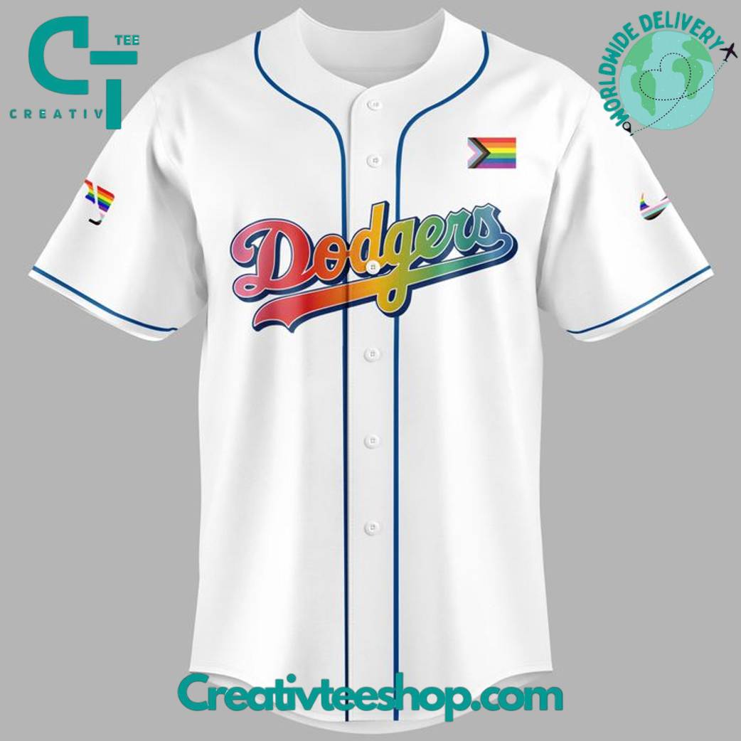 Los Angeles Dodgers Pride Night Dodgers Proud Special Baseball Jersey