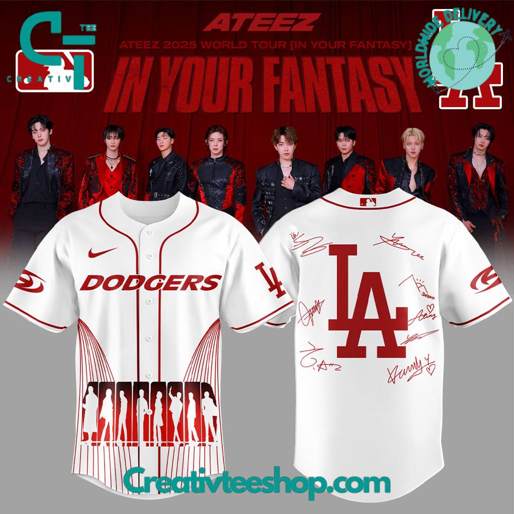 Los Angeles Dodgers x ATEEZ World Tour In Your Fantasy Signature Baseball Jersey